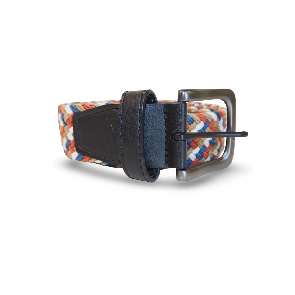 Nike G-Flex Woven Stretch Golf Belt XXL Multicolor Braided Swoosh Buckle
